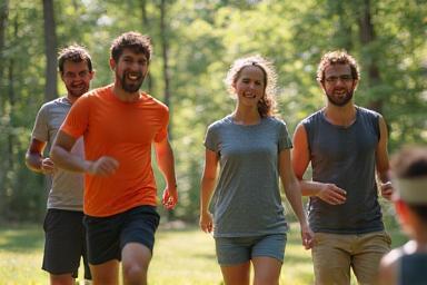Team enjoying an outdoor activity